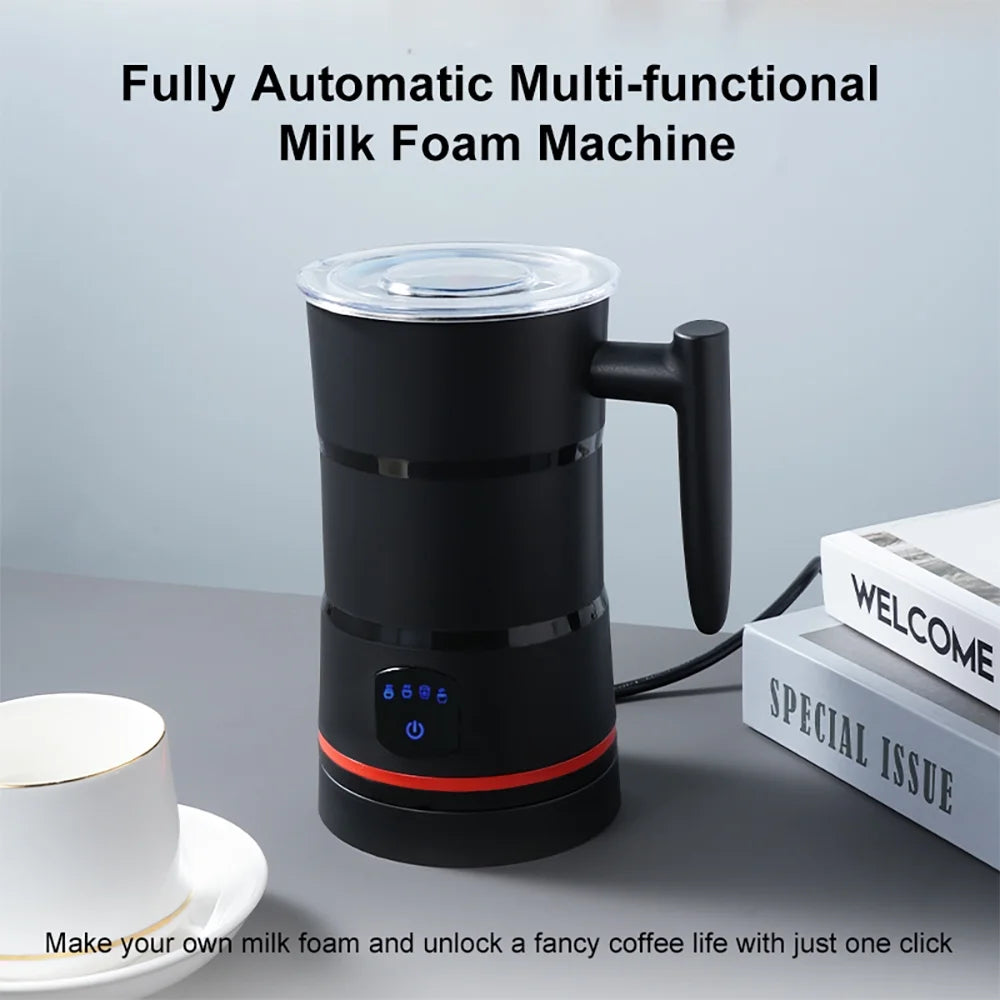 Milk Frother, 4-In-1 Electric Milk Frothers, 15Oz/430Ml Automatic Hot and Cold Foam Maker and Milk Warmer for Latte, Cappuccinos, Macchiato, from the Makers of Instant 500W, Black
