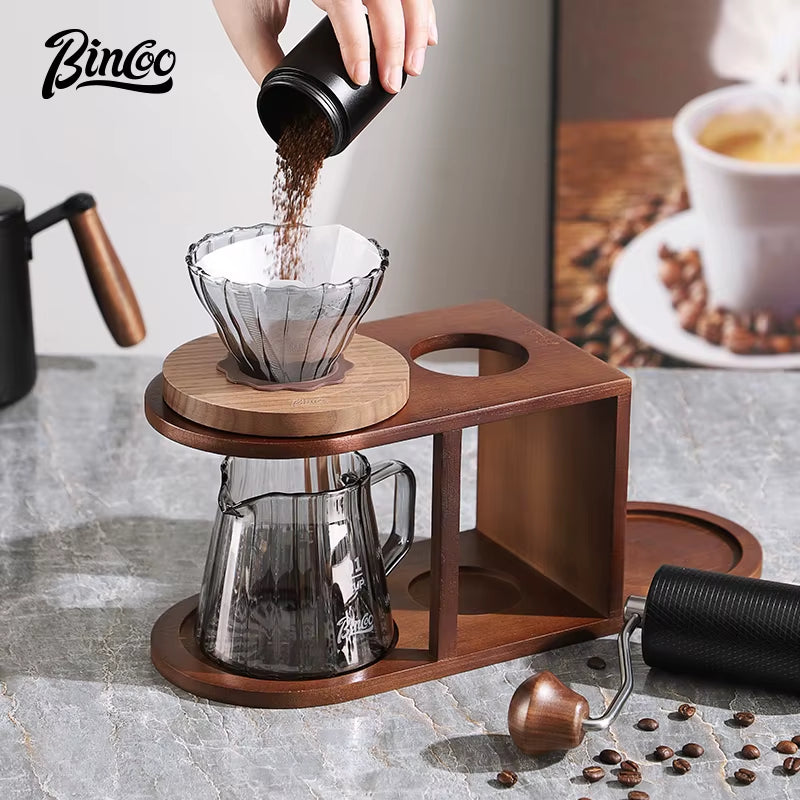 BINCOO Coffee Storage Rack,Pour over Coffee Stand for Coffee Pot Coffee Storage Stand Coffee Utensils