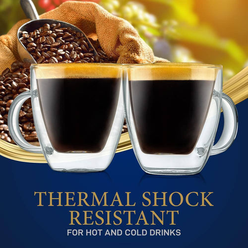 5.2 Oz. Clear Glass Coffee Mug Set (Set of 2)