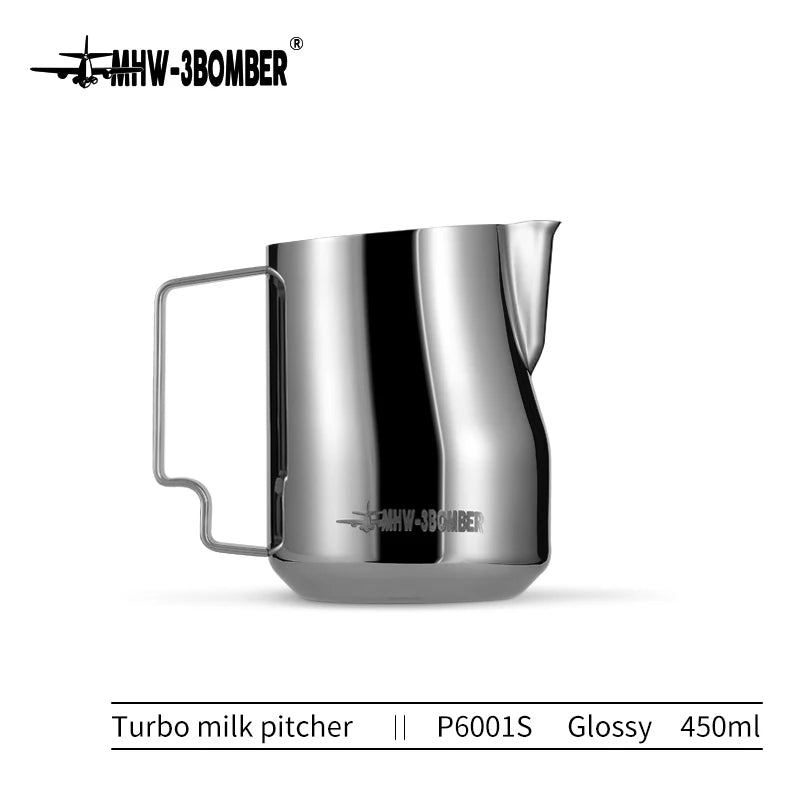 MHW 3BOMBER 350Ml 450Ml Art Coffee Milk Foam Jug Espresso Steam Milk Pitcher Barista Steaming Pitcher Professional Cafe Tools
