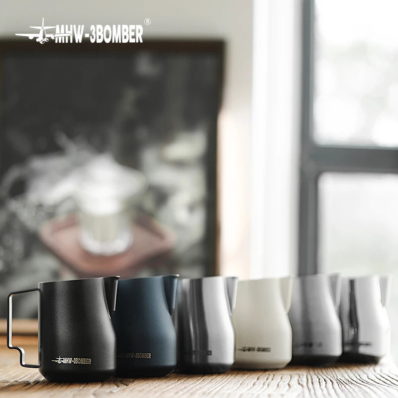 MHW 3BOMBER 350Ml 450Ml Art Coffee Milk Foam Jug Espresso Steam Milk Pitcher Barista Steaming Pitcher Professional Cafe Tools