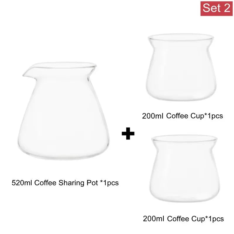 NEW 520Ml Glass Coffee Pot,Coffee Carafe,200Ml 275Ml Coffee Server for Pour over Coffee Maker Drip Coffee Set