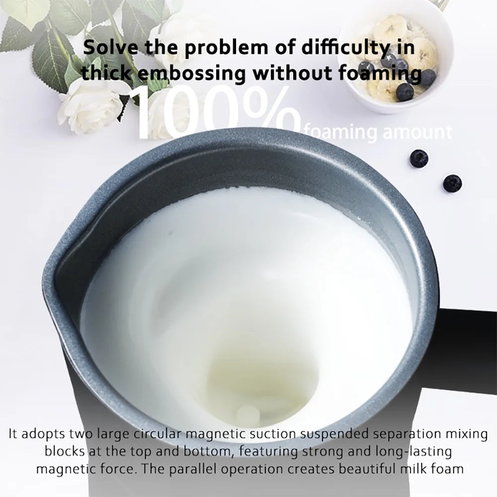 Milk Frother, 4-In-1 Electric Milk Frothers, 15Oz/430Ml Automatic Hot and Cold Foam Maker and Milk Warmer for Latte, Cappuccinos, Macchiato, from the Makers of Instant 500W, Black